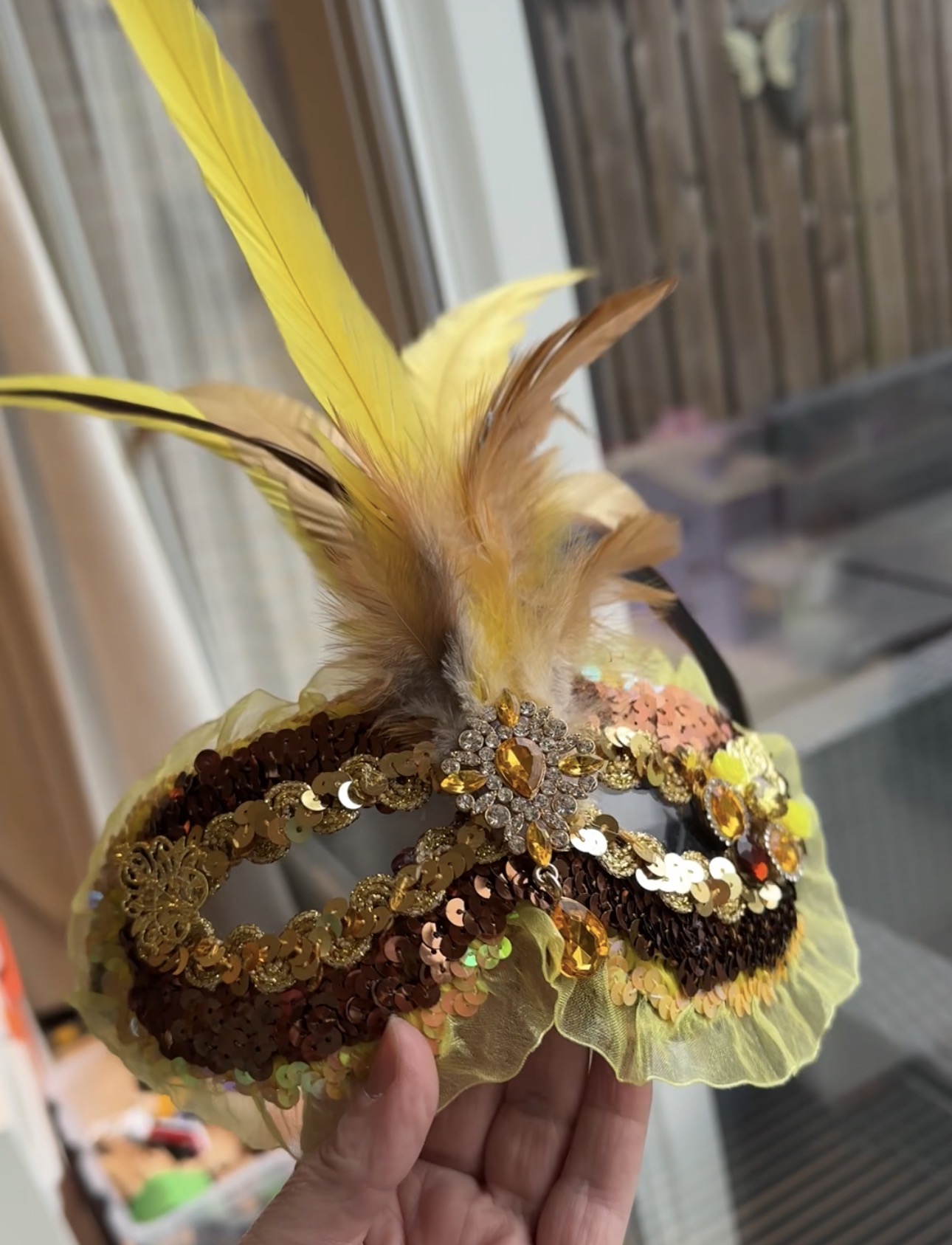 Bril op maat. Geel bruin. 